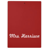 平静を保ち、赤くパーソナライズなクリップボードで教えて下さい クリップボード (裏面)