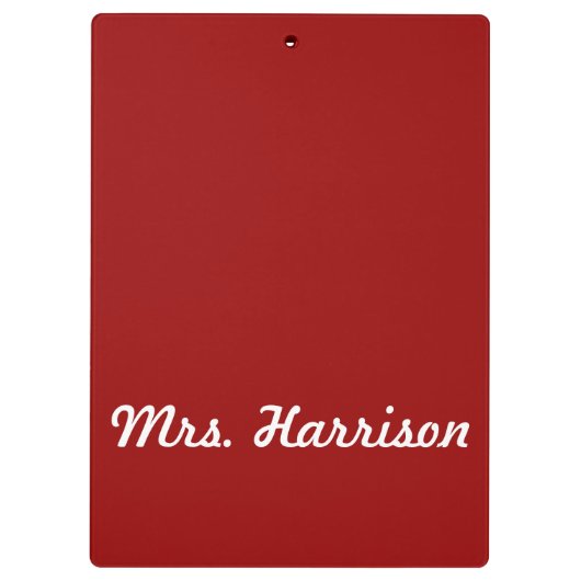 平静を保ち、赤くパーソナライズなクリップボードで教えて下さい クリップボード (裏面)