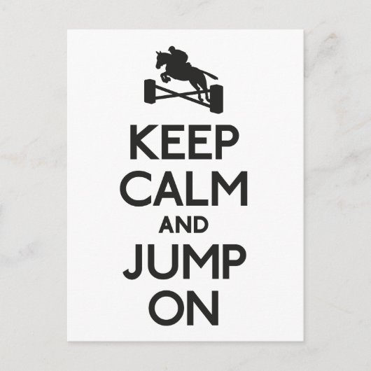 平静を保ち、跳んで下さい ポストカード (正面)