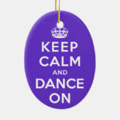 平静を保ち、踊って下さい セラミックオーナメント (裏面)