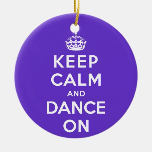 平静を保ち、踊って下さい セラミックオーナメント (正面)