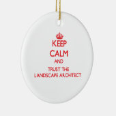 平静を保ち、造園家を信頼して下さい セラミックオーナメント (右)