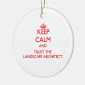 平静を保ち、造園家を信頼して下さい セラミックオーナメント (左)