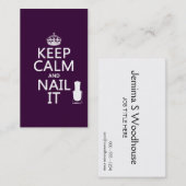 平静を保ち、釘付けして下さい(マニキュア) 名刺 (正面/裏面)