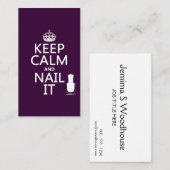 平静を保ち、釘付けして下さい(マニキュア) 名刺 (正面/裏面)