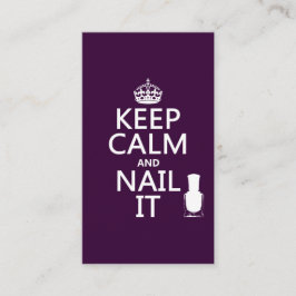 平静を保ち、釘付けして下さい(マニキュア) 名刺