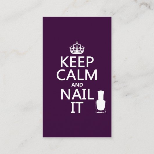 平静を保ち、釘付けして下さい(マニキュア) 名刺 (正面)