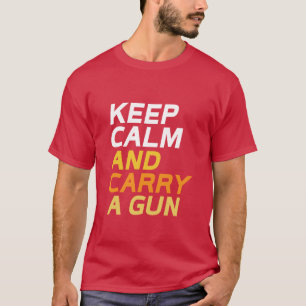 平静を保ち、銃の火器のTシャツを運んで下さい Tシャツ