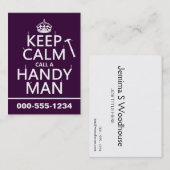 平静を保ち、電話して下さい便利な人(どの色でも)を 名刺 (正面/裏面)