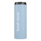 平静を保ち、青いパーソナライズで踊って下さい タンブラー (裏面)