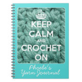 平静を保ち、青でかぎ針で編んで下さい ノートブック (正面)