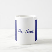 平静を保ち、青で教えて下さい コーヒーマグカップ (中央)