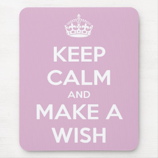 平静を保ち、願いのピンクを作って下さい マウスパッド (正面)