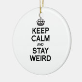 平静を保ち、風変わりにとどまって下さい セラミックオーナメント (左)