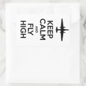 平静を保ち、高いU-2を飛ばして下さい 長方形シール (バッグ)