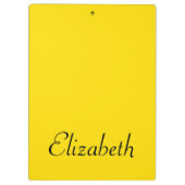 平静を保ち、黄色いパーソナライズで微笑させて下さい クリップボード (裏面)