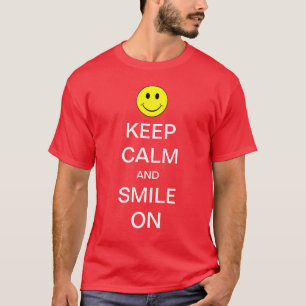 平静を保ち、黄色いワイシャツで微笑させて下さい Tシャツ