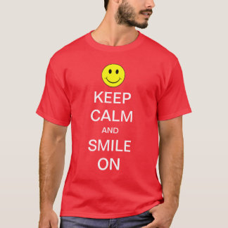 平静を保ち、黄色いワイシャツで微笑させて下さい Tシャツ