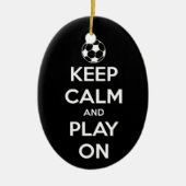 平静を保ち、黒い楕円形のオーナメントで遊んで下さい セラミックオーナメント (正面)