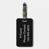 平静を保ち、黒で遊んで下さい ラゲッジタグ (裏面縦)