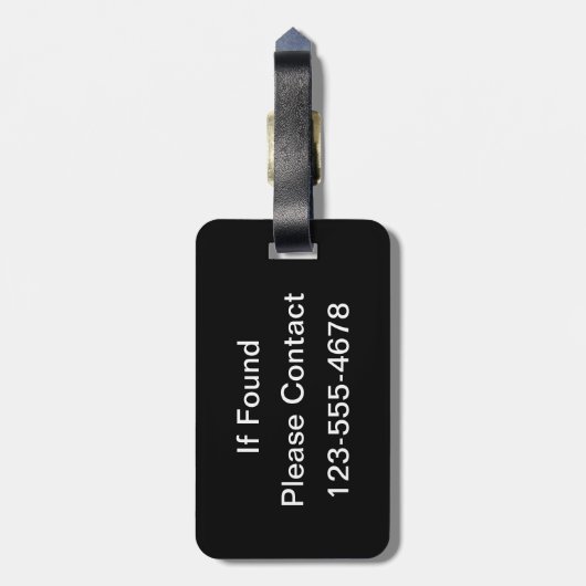 平静を保ち、黒で遊んで下さい ラゲッジタグ (裏面縦)