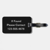 平静を保ち、黒で遊んで下さい ラゲッジタグ (裏面横)