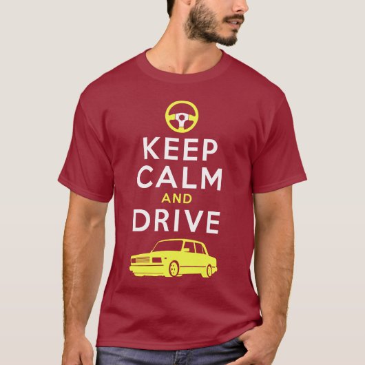 平静を保ち、-2107を- /version4運転して下さい tシャツ (正面)