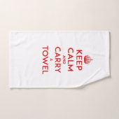 平静を保ち、a [手]タオル、赤い文字を運んで下さい ハンドタオル (ハンドタオル)