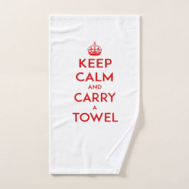 平静を保ち、a [手]タオル、赤い文字を運んで下さい ハンドタオル