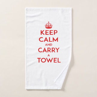 平静を保ち、a [手]タオル、赤い文字を運んで下さい ハンドタオル