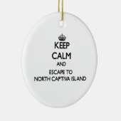 平静を保ち、Captivaの北の島Floriに脱出して下さい セラミックオーナメント (右)