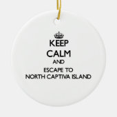 平静を保ち、Captivaの北の島Floriに脱出して下さい セラミックオーナメント (正面)