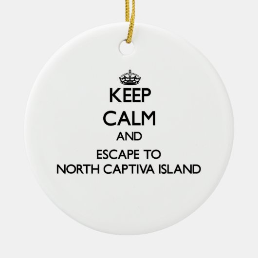 平静を保ち、Captivaの北の島Floriに脱出して下さい セラミックオーナメント (正面)