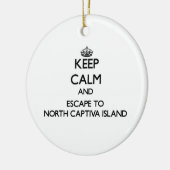 平静を保ち、Captivaの北の島Floriに脱出して下さい セラミックオーナメント (左)