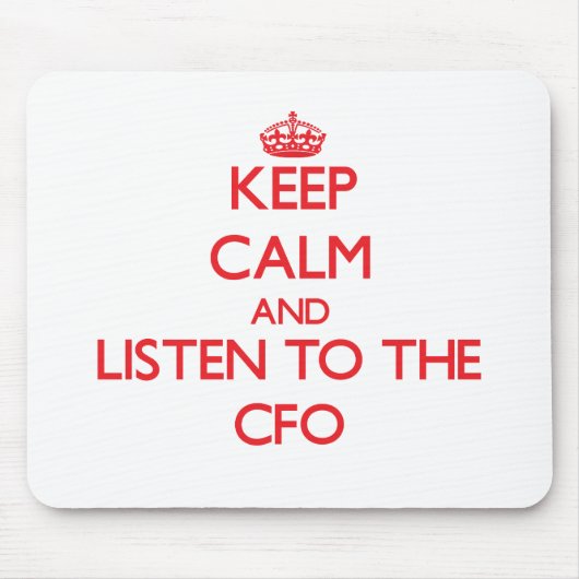 平静を保ち、Cfoに聞いて下さい マウスパッド (正面)