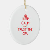 平静を保ち、Cpaを信頼して下さい セラミックオーナメント (右)