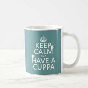 平静を保ち、Cuppa -すべての色--を持って下さい コーヒーマグカップ
