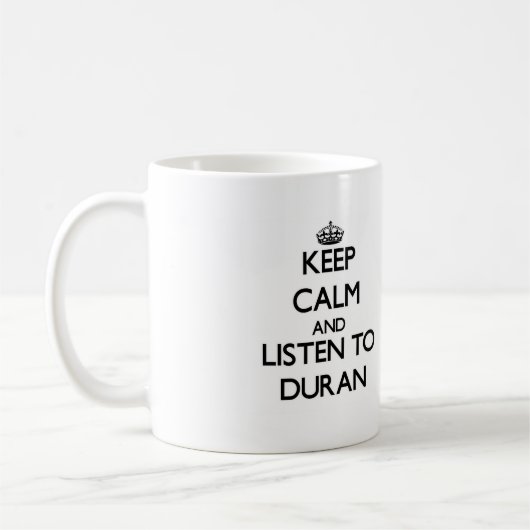 平静を保ち、Duranに聞いて下さい コーヒーマグカップ (左)