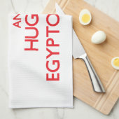 平静を保ち、Egyptologistを抱き締めて下さい キッチンタオル (四つ折り)