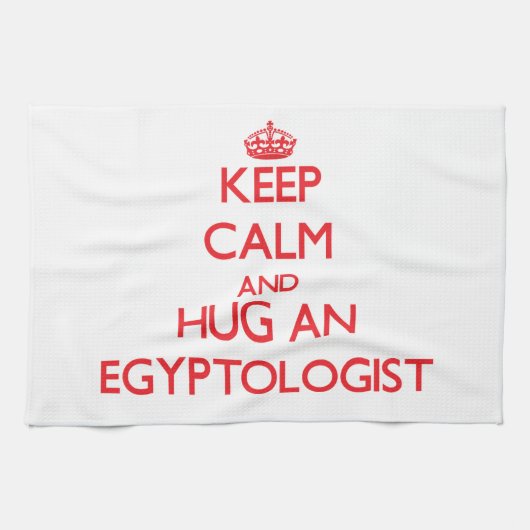 平静を保ち、Egyptologistを抱き締めて下さい キッチンタオル (横)