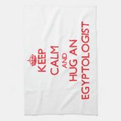 平静を保ち、Egyptologistを抱き締めて下さい キッチンタオル (縦)