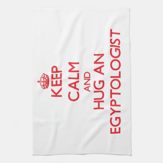 平静を保ち、Egyptologistを抱き締めて下さい キッチンタオル (縦)