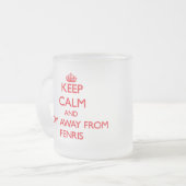 平静を保ち、Fenrisから遠くににとどまって下さい フロストグラスマグカップ (正面左)