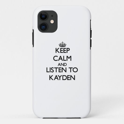 平静を保ち、Kaydenに聞いて下さい Case-Mate iPhoneケース (裏面)