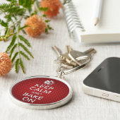 平静を保ち、Keychainで焼いて下さい キーホルダー (側面)