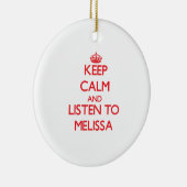 平静を保ち、Melissaに聞いて下さい セラミックオーナメント (右)