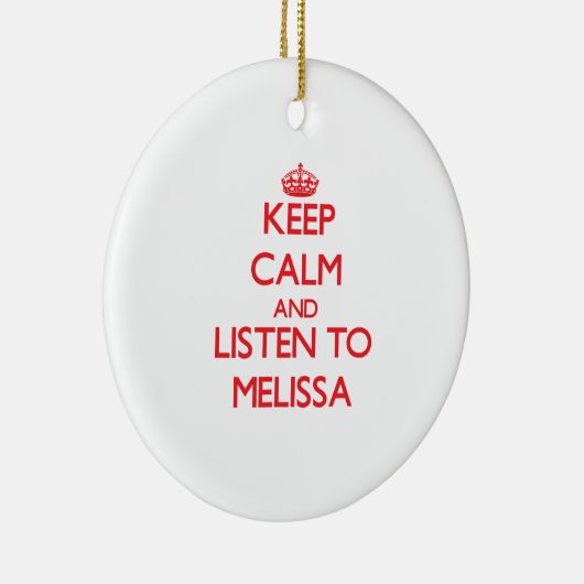 平静を保ち、Melissaに聞いて下さい セラミックオーナメント (右)