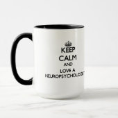 平静を保ち、Neuropsychologistを愛して下さい マグカップ (左)