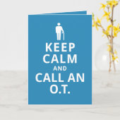 平静を保ち、O.Tを呼んで下さい。-作業療法士 カード (黄色い花)