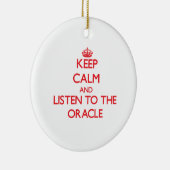 平静を保ち、Oracleに聞いて下さい セラミックオーナメント (右)